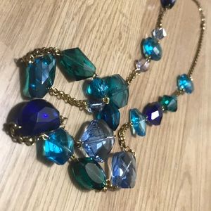 Charming Charlie blue statement necklace
